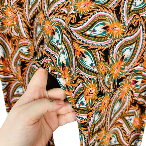 LuLaRoe Trippy Groovy Floral Peacock Printed Comfy High Rise Casual Leggings TC - Picture 3 of 9